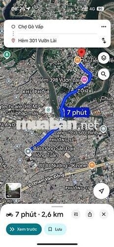 BDS hẻm 301  Vườn Lài. gần cầu Sắt An Phú Đông
