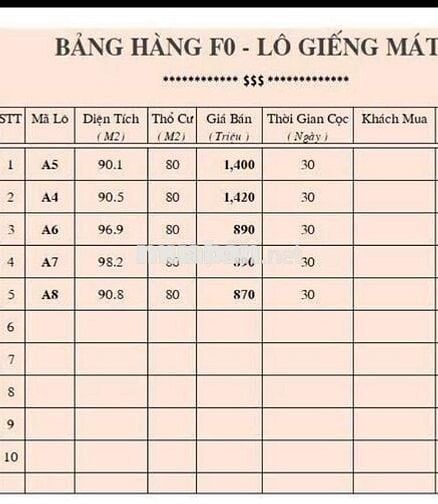 F0 Đất Hướng Đạo KCN Tam Dương Gần Trường Học,Đường nhựa va thổ cư lớn