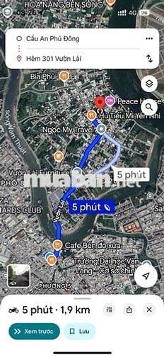 BDS hẻm 301  Vườn Lài. gần cầu Sắt An Phú Đông