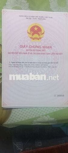 Chính chủ cần bán đất mặt tiền có nhà cấp bốn
