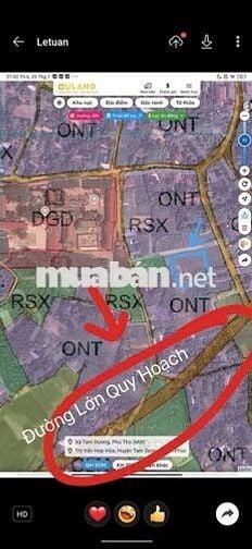 F0 Đất Hướng Đạo KCN Tam Dương Gần Trường Học,Đường nhựa va thổ cư lớn