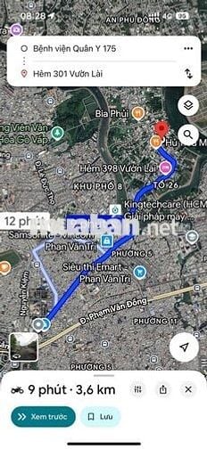 BDS hẻm 301  Vườn Lài. gần cầu Sắt An Phú Đông