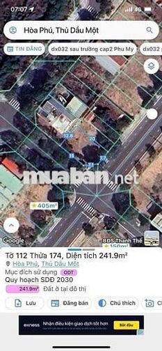 BÁN LÔ GÓC NGANG 12,7 TĐC ĐỊNH HOÀ PHÚ HOÀ THỦ DẦU MỘT