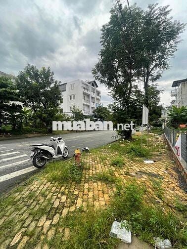 Mặt bằng góc 2 MT 9*18m khu Belleza, đã san lấp cán nền tiện làm Cf