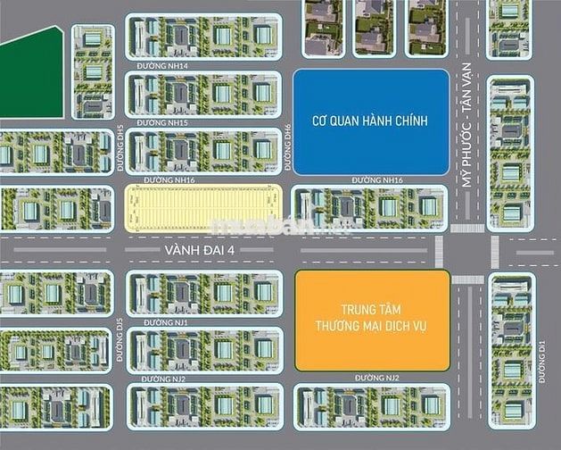 BÁN ĐẤT MẶT TIỀN ĐƯỜNG VÀNH ĐAI 4 – KHU ĐÔ THỊ CÔNG NGHIỆP MỸ PHƯỚC 3