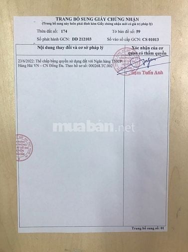Bán đất tại Nghĩa Đàn Nghệ An thông qua đấu giá là TSBĐ tại MSB