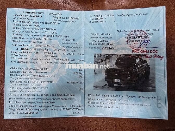 Ford Ranger 2020 Raptor 2.0L 4x4 AT - 70000 km 8xx