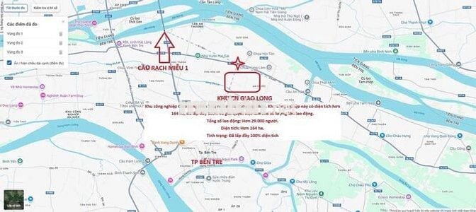 mặt tiền đối diện kcn giao long