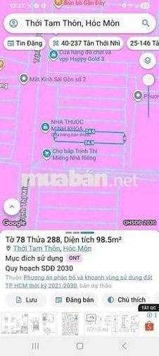 Bán Đất Mặt tiền Đ.Trịnh Thị Miếng,gần chợ Bắp kinh doanh sầm uất