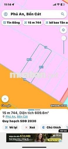 Chủ bán gấp đất mặt tiền đường Nguyễn Chí Thanh Phú An