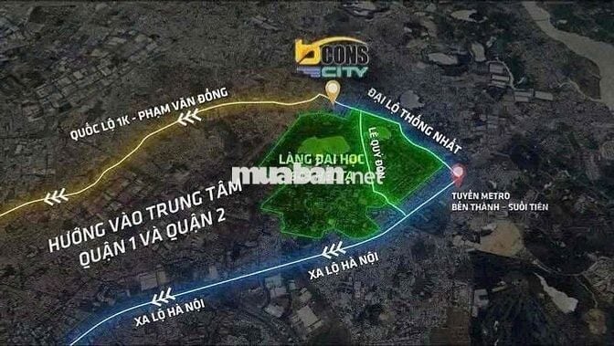 Bán gấp căn Bcons City Saphire ngay Làng Đại Học, sát Metro, 2PN-2WC