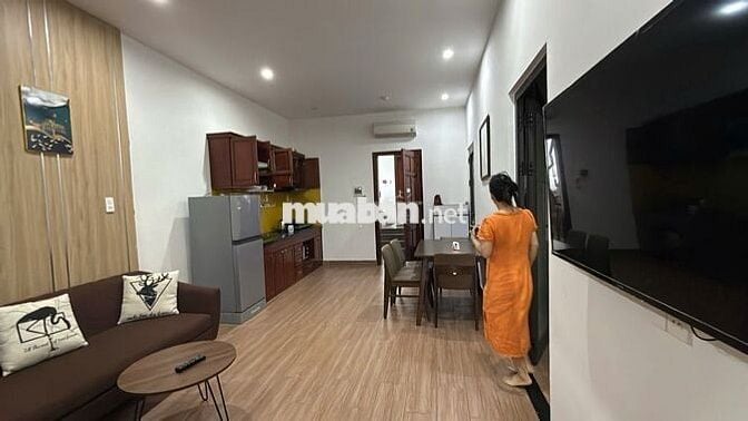 Cho thuê căn hộ 1 PN riêng, phòng sạch đẹp, full nội thất. Rộng 50m2