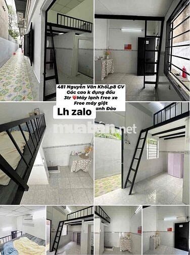 Phòng máy lạnh gác cao Free 2 xe