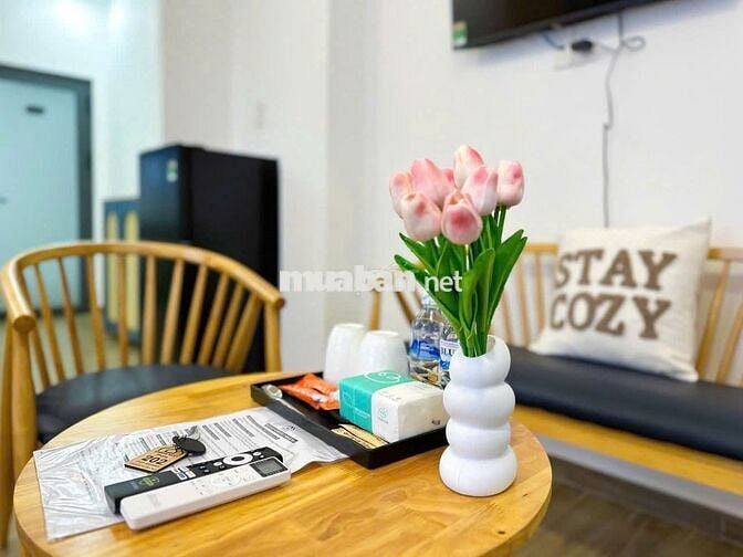 Căn hộ ban công 1PN- Tách bếp - Nội thất cao cấp - 35m2 Q.Bình Thạnh