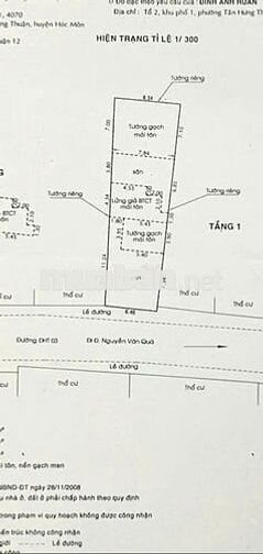 Nhà Mặt Tiền 6.5x26m Nở Hậu 8m Cực Đẹp Gần Chợ Cây Sộp