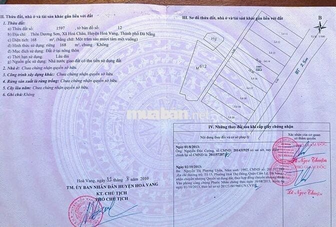 CẦN BÁN LÔ ĐẤT THÔN DƯƠNG SƠN, HÒA XUÂN MỚI 168 M2