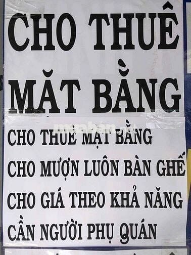 Cho thuê mặt bằng kinh doanh mặt tiền đường sầm uất