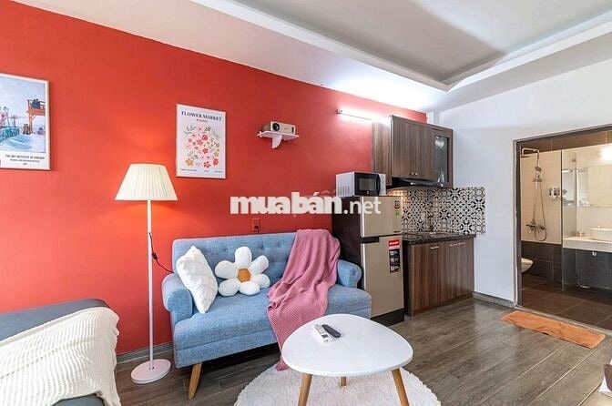Cho thuê phòng ở 432 đội cấn, ban công thoáng, full đồ,30m2