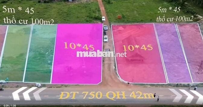 Đất nền 250m2, Mặt tiền DT750, xã Long Hóa, TP HCM (Dầu Tiếng, BD cũ)