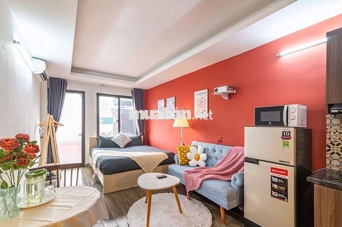 Cho thuê phòng ở 432 đội cấn, ban công thoáng, full đồ,30m2
