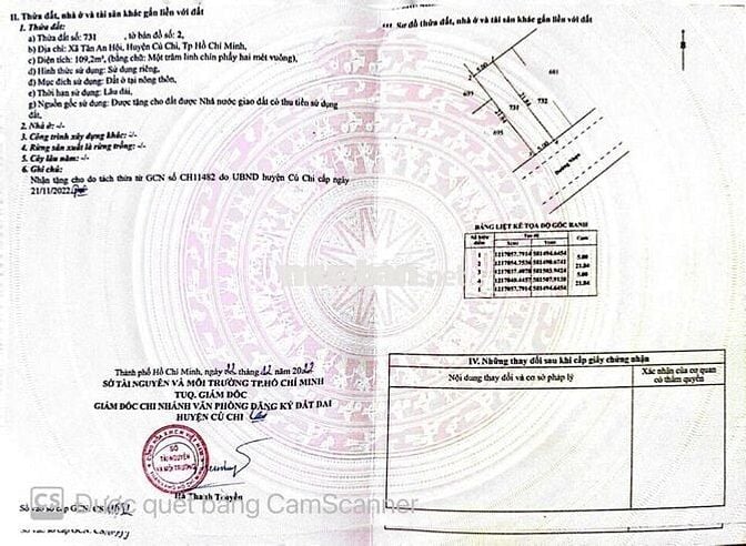 Bán 109m2 đất 800tr Đ.Mai Thị Chửng gần bệnh viện đa khoa Củ Chi SHR