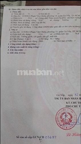 Bán Nhà Hẻm Xe Hơi 8m thông, 2 Mặt Tiền, phường 14, Gò Vấp