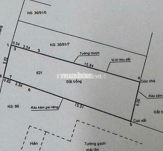 Đất Gân Tu Viện Khánh An 109m2 ( nợ HẬu)