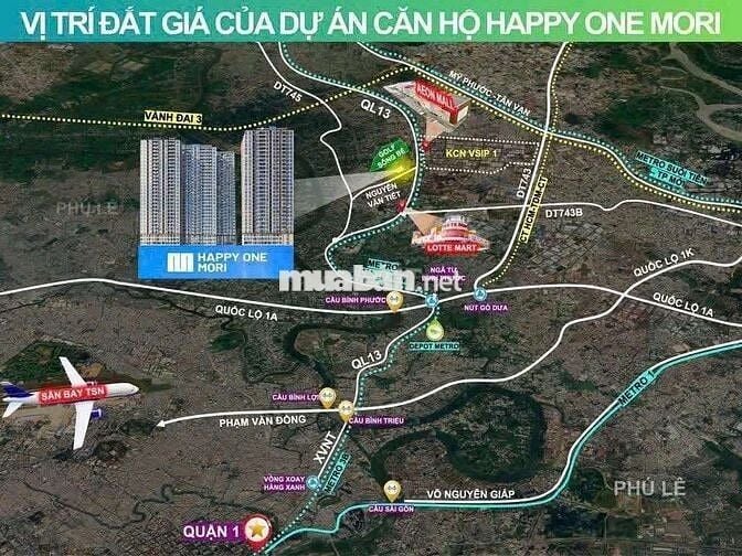 Căn hộ 1 PN 1WC 54m2 hấp dẫn tại Happy One Mori Lái Thiêu TP.HCM
