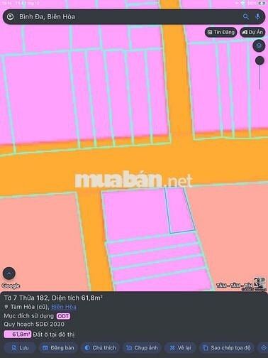 nhà mặt tiền cấp 4 /  61.8m2/  đường Dã Tượng