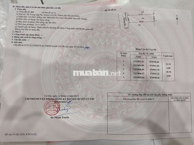 Nền đất vuông vức mặt tiền đường ô bàn cờ quy hoạch thổ cư