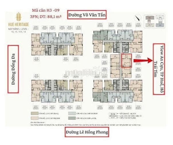 HUẾ HERITAGE–CĂN HỘ MÃ H3-09 | 3PN VIEW ĐẸP TRUNG TÂM THÀNH PHỐ