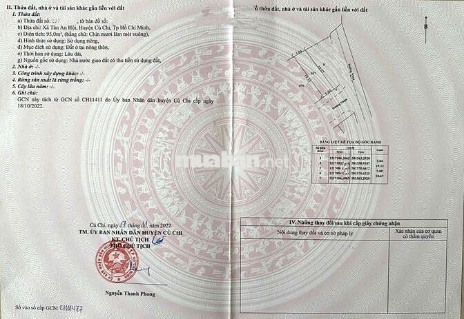 Nhà 1 trệt 1 lầu , gần bệnh viện đa khoa Củ Chi, 95m2, giá 1 tỷ5