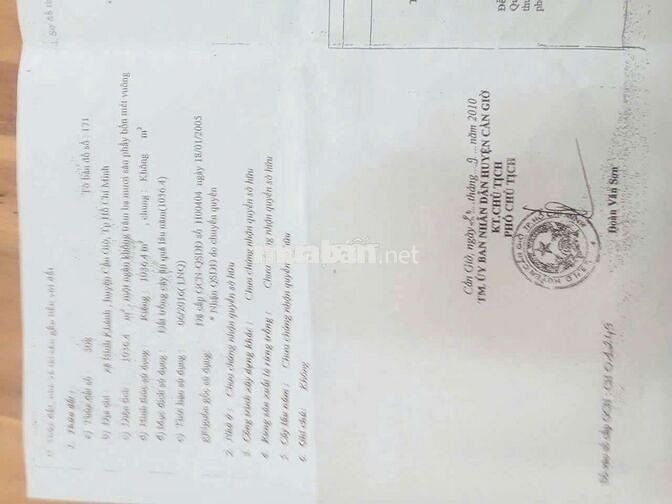 Bán đất mặt tiền đường công cộng xã Bình Khánh huyện cần giờ