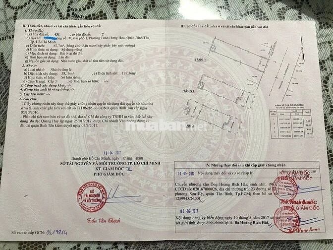 Nhà mặt tiền hẻm rộng 8m 3 tầng (16 đường 18 p. bình hưng hoà)