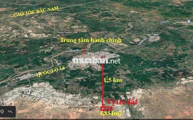 KẸT! BÁN ĐẤT BẮC BÌNH  4.854m2 -430 TR -Đất có Đường ,gần KDC,QL1