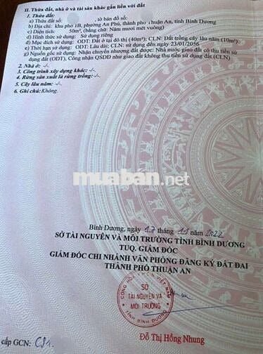 Đất gần chợ Phú An phường An Phú Tp Thuận An