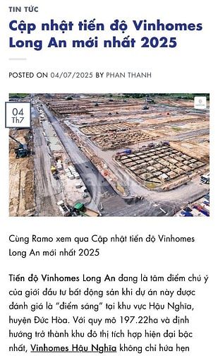 Bán đất 5742m2 sổ hồng riêng Thị Trấn Hậu Nghĩa gần Dự Án Vinhomes