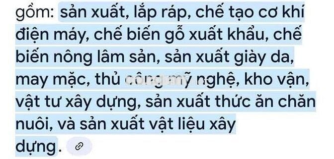 BÁN LÔ ĐẤT khu công nghiệp CHƠN THÀNH 7ha