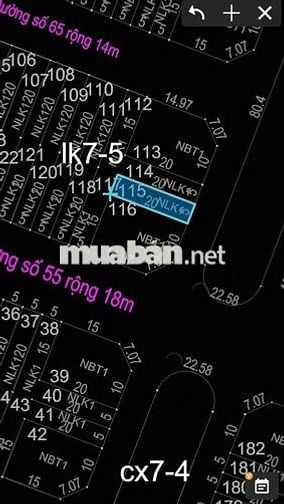 Bán lô đất đối diện công viên Mỹ Gia - Gói 7 giá 57.6tr/m2 bao hết.