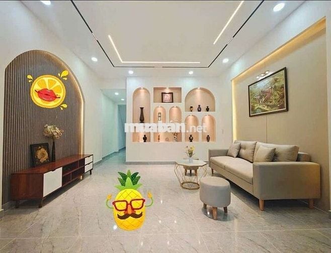BÁN NHÀ CHO GĐ ĐÔNG NGƯỜI Ở NGAY TT GÒ VẤP 5PN (1PN TRỆT) NỘI THẤT MỚI