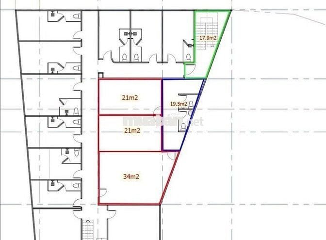 Văn Phòng Cho Thuê Quận 7 - 95m2 - 2WC - Bàn giao Full thiết bị