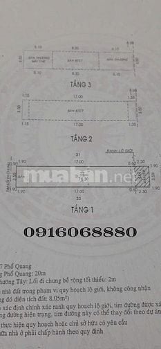 BÁN NHÀ 2 MẶT TIỀN TRƯỚC VÀ SAU : 85 PHỔ QUANG - P. 2 - Q. TÂN BÌNH