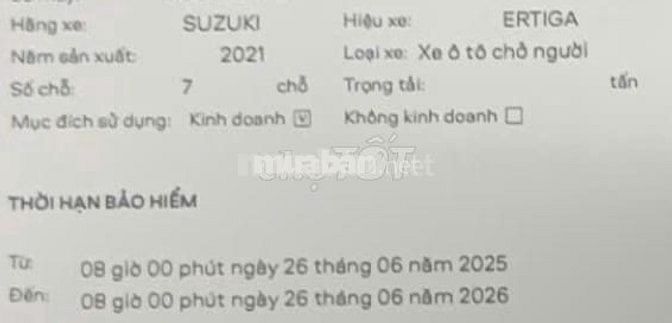 Ertiga 21 AT bọc da dán 3M bd hãng bh thân vỏ 2026