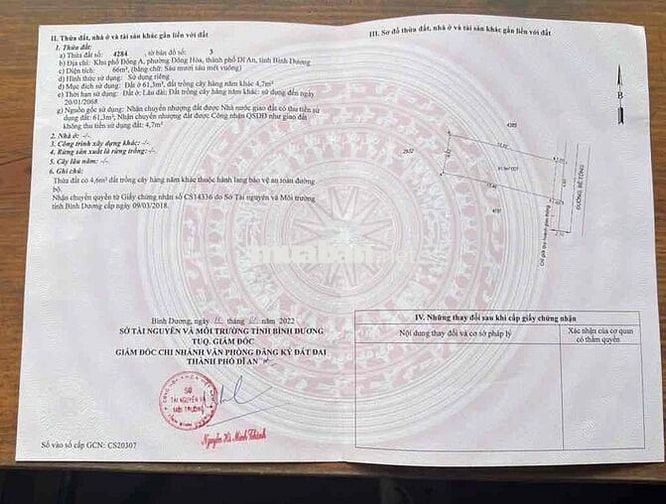 ĐẤT SỔ RIÊNG ĐƯỜNG HUỲNH TẤN PHÁT PHƯỜNG ĐÔNG HOÀ TPHCM vô chút Dt 66m