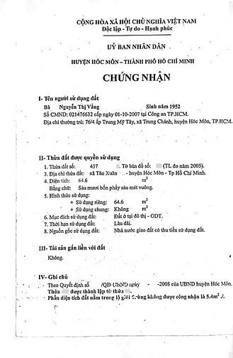 Cần tiền bán nhanh căn nhà ngay Tân Xuân 65m2 Sổ Hồng Riêng 700triệu 