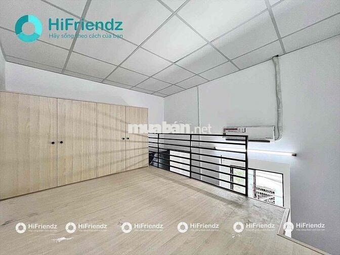 phòng có gác full nội thất rộng28m2 nằm ngay công viên làng hoa