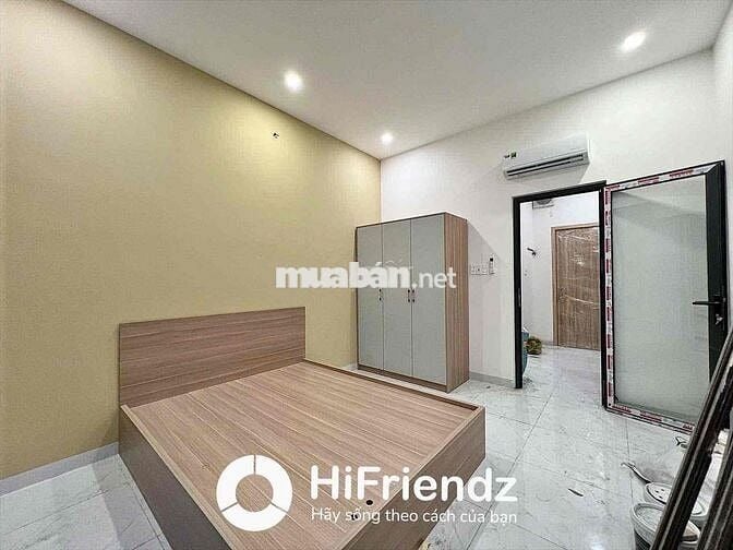 1 phòng ngủ tách bếp bancol sau full nội thất rộng 40m2