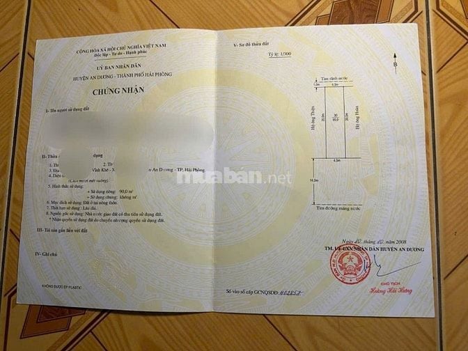 Bán đất tặng nhà mặt đường Máng Nước gần cồng chính Hoàng Huy An Đồng