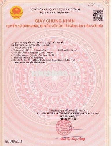 ĐẤT RỘNG CHỢ LỘC HƯNG, 10m ngangx20m=200m2, Đường DT 787, SHR, 535tr.