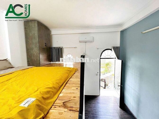 Khu sân bay 2PN (1PN riêng + 1PN gác lửng) đầy đủ tiện nghi có balcony